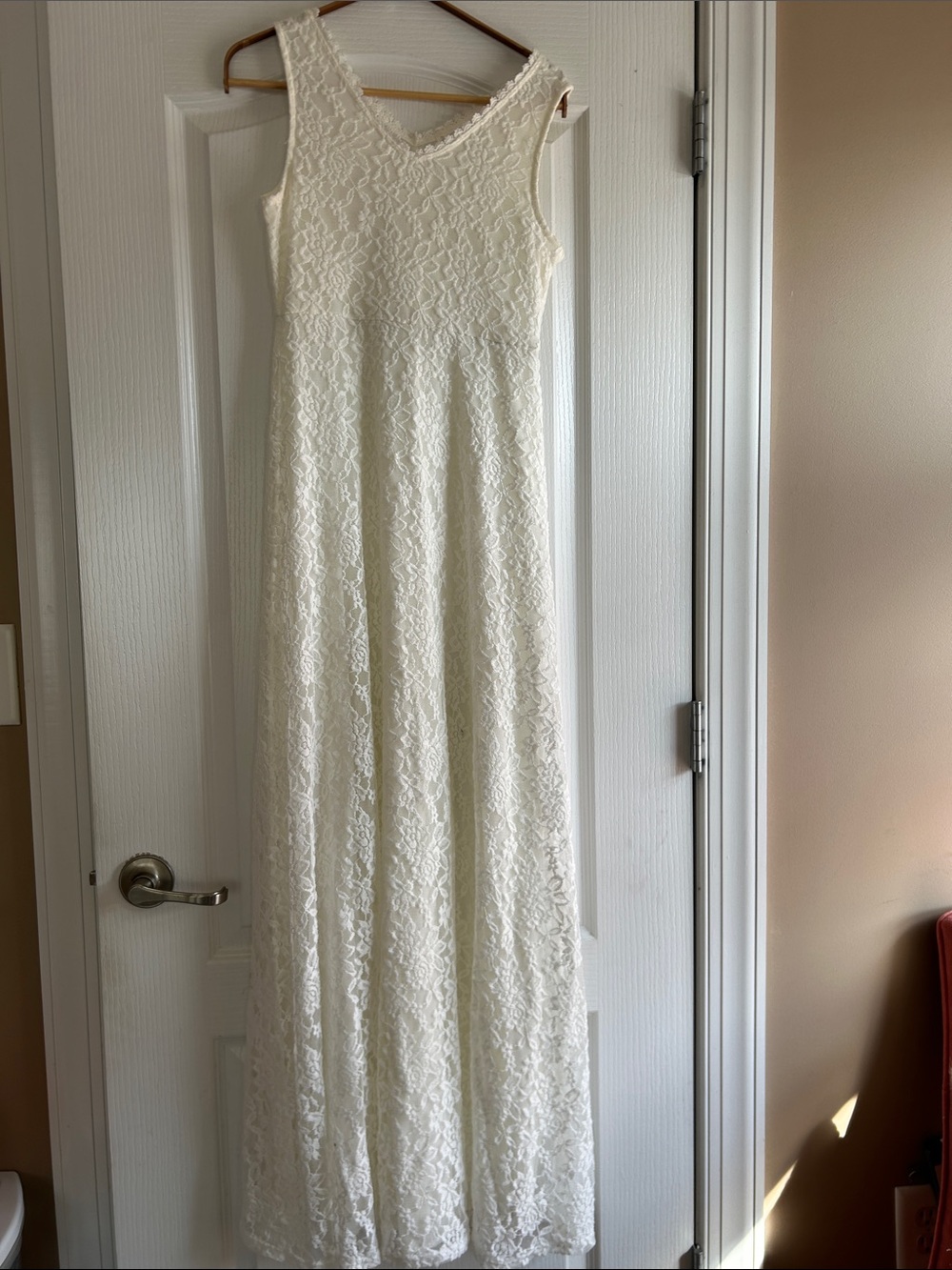 Pinkblush Ivory Lace Maxi Dress
